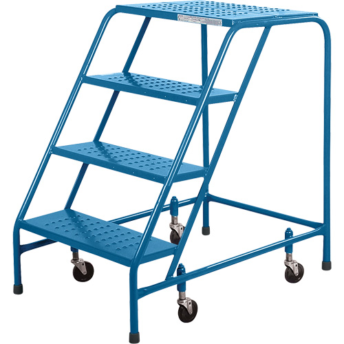 CSA Rolling Step Ladder, 4 Steps, 22" Step Width, 37" Platform Height, Steel Infinity Industrial Services Inc.