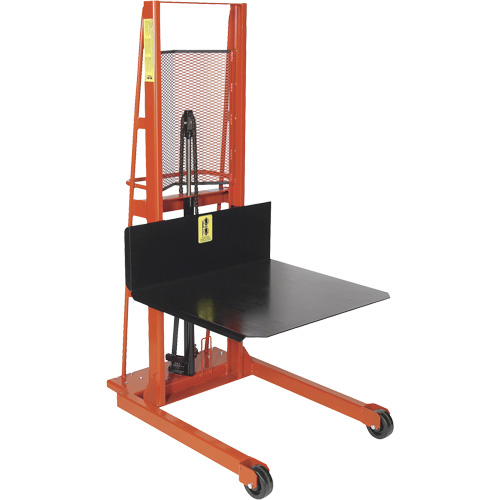 Hydraulic Platform Lift Stacker, Hand Winch Operated, 1000 lbs. Capacity, 68" Max Lift Infinity Industrial Services Inc.