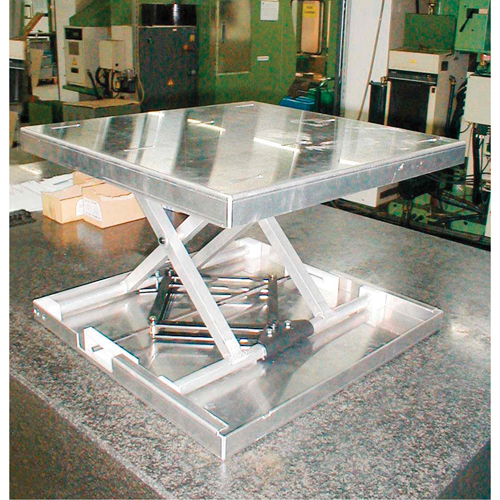 Dessus de table &eacute;l&eacute;vatrice &agrave; ciseaux Lift-Tool, 23" lo x 22" la, Aluminium, Capacit&eacute; 300 lb Infinity Industrial Services Inc.