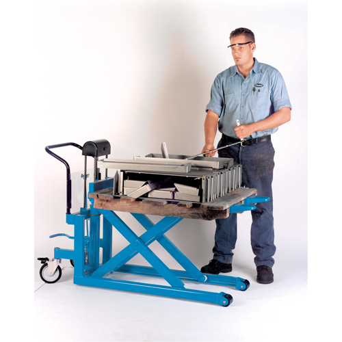 Hydraulic Skid Scissor Lift/Table, 42-1/2" L x 20-1/2" W, Steel, 1000 lbs. Capacity Infinity Industrial Services Inc.