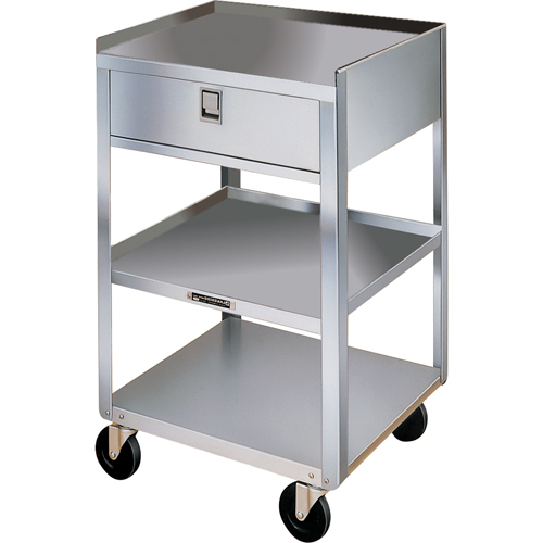 Stainless Steel Equipment Stands, 300 lbs. Capacity, Stainless Steel, 16-3/4" x W, 30-1/8" x H, 18-3/4" D, 1 Drawers Infinity Industrial Services Inc.