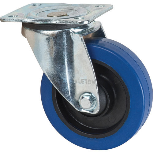 Roulette bleue, Pivotant, 5" (127 mm), Caoutchouc, 400 lb (181 kg) Infinity Industrial Services Inc.