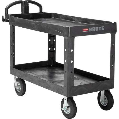 Heavy-Duty Utility Cart, 2 Tiers, 25-1/4" x 33-1/4" x 55", 750 lbs. Capacity Infinity Industrial Services Inc.