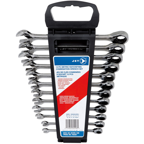 12-PC Long Pattern Metric Ratcheting Combination Wrench Set, Plain Handle Infinity Industrial Services Inc.