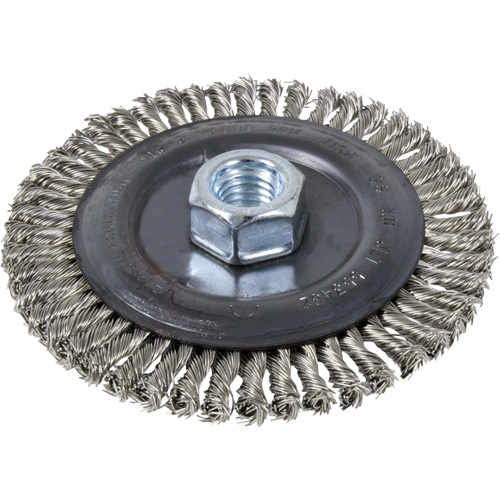 Stringer Bead Brush, 4" Dia., 0.022" Fill, 5/8"-11 Arbor, Stainless Steel Infinity Industrial Services Inc.