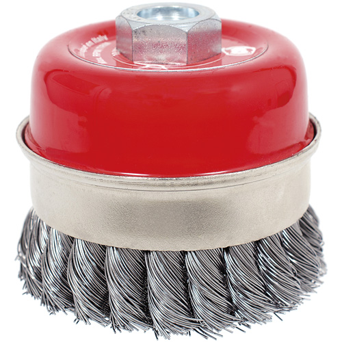 Brosse boisseau &agrave; fils li&eacute;s et nou&eacute;s haute performance CKB3201T, 3-1/2" dia. x 5/8"-11 arbre Infinity Industrial Services Inc.