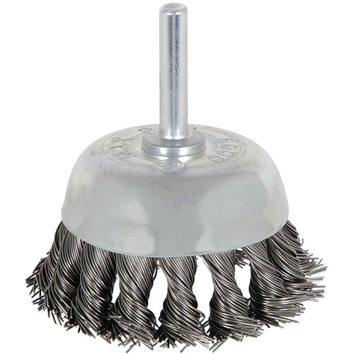 Brosse boisseau &agrave; fils nou&eacute;s torsad&eacute;s mont&eacute; sur mandrin 8046, 1-1/8" dia. Infinity Industrial Services Inc.