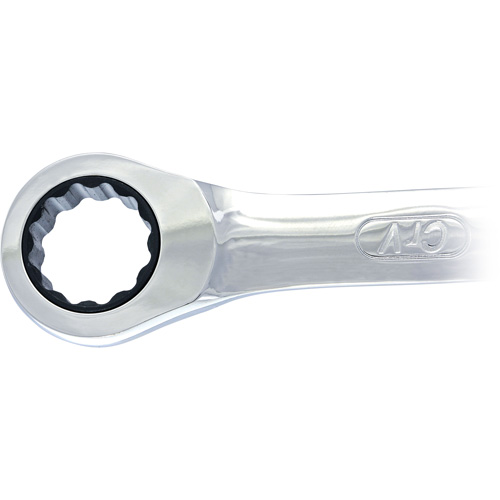 Non-Reversible Long Pattern Ratcheting Combination Wrench, 19 mm, Plain Finish Infinity Industrial Services Inc.