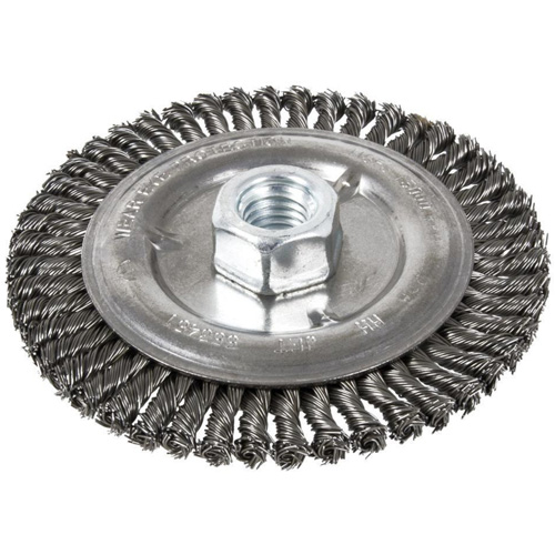 Stringer Bead Brush, 6" Dia., 0.022" Fill, 5/8"-11 Arbor, Steel Infinity Industrial Services Inc.