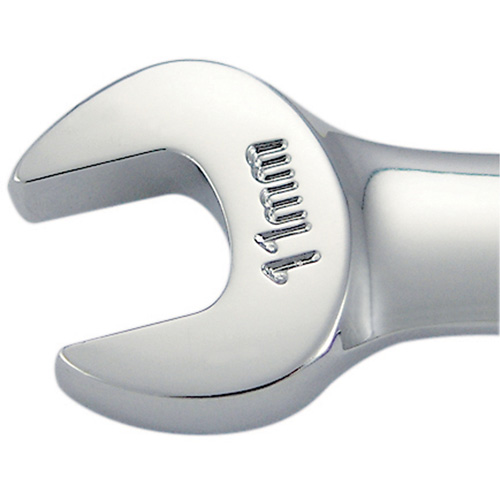 Non-Reversible Long Pattern Ratcheting Combination Wrench, 11 mm, Chrome Finish Infinity Industrial Services Inc.