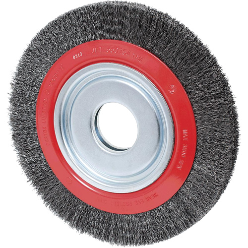 Crimped Wire Wheel, 6" Dia., 0.007" Fill, 2"/1/2" - 5/8" Arbor Infinity Industrial Services Inc.