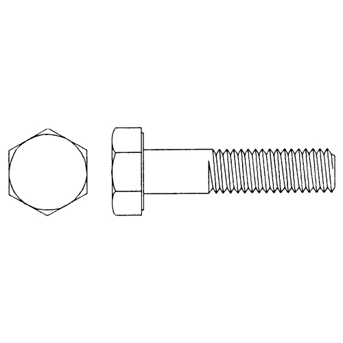 Hex Head Cap Screw, 1/2" Dia., 1" L, Zinc Plated, Coarse, Grade 5 Infinity Industrial Services Inc.