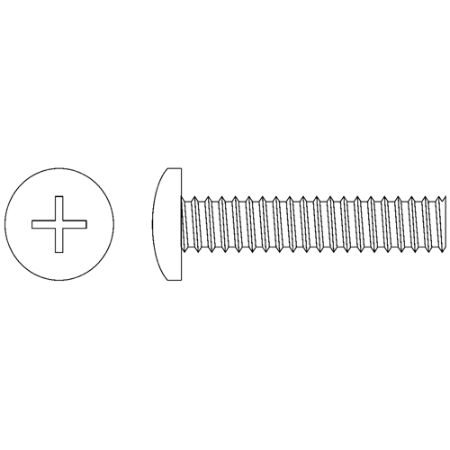 Pan Head Machine Screws, #6-32 x 3/4" L, Zinc Plated Infinity Industrial Services Inc.