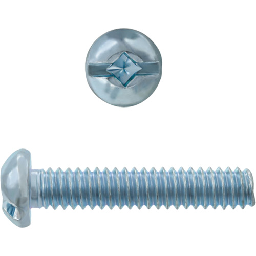 Round Square/Slot HD Machine Screws, #6 x 3" L, Zinc Plated Infinity Industrial Services Inc.