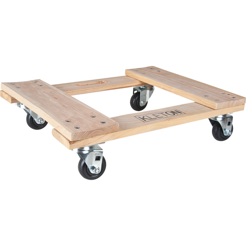 Hardwood Dolly, Polyolefin Wheels, 1000 lbs. Capacity, 18" W x 24" D x 7" H Infinity Industrial Services Inc.