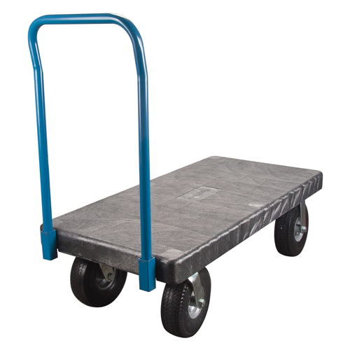 Chariots &agrave; plateforme en plastique, 60" lo x 30" la, 1200 lb cap, Roues Pneumatique Infinity Industrial Services Inc.