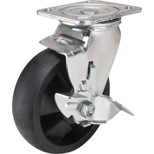 Roulettes haute temp&eacute;rature, Pivotant avec frein, 6" (152,4 mm), Nylon, 880 lb (399 kg) Infinity Industrial Services Inc.