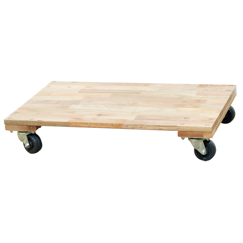 Solid Platform Wood Dolly, Rubber Wheels, 900 lbs. Capacity, 18" W x 30" D x 6" H Infinity Industrial Services Inc.