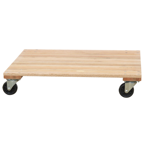 Solid Platform Wood Dolly, Rubber Wheels, 1200 lbs. Capacity, 18" W x 30" D x 7" H Infinity Industrial Services Inc.
