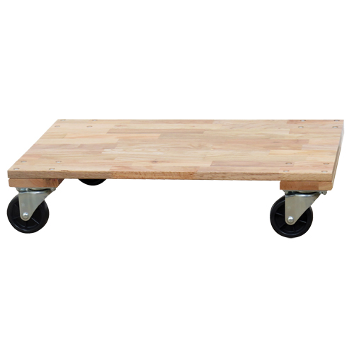 Solid Platform Wood Dolly, Rubber Wheels, 1200 lbs. Capacity, 24" W x 36" D x 7" H Infinity Industrial Services Inc.