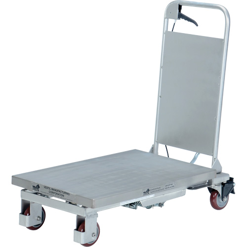 Table &eacute;l&eacute;vatrice hydraulique manuelle &agrave; ciseaux, 27-1/2" lo x 17-5/8" la, Partiellement en acier inoxydable, Capacit&eacute; 400 lb Infinity Industrial Services Inc.