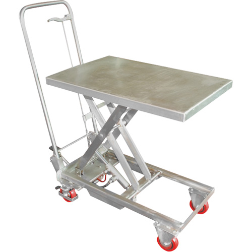 Manual Hydraulic Scissor Lift Table, 27-1/2" L x 17-3/4" W, Stainless Steel, 200 lbs. Capacity Infinity Industrial Services Inc.