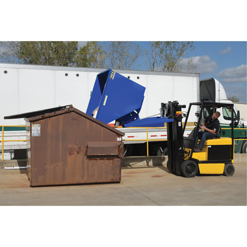 Self-Dumping Hopper, Steel, 3/4 cu.yd., Blue Infinity Industrial Services Inc.
