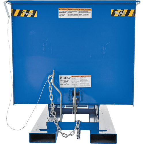 Self-Dumping Hopper, Steel, 1 cu.yd., Blue Infinity Industrial Services Inc.