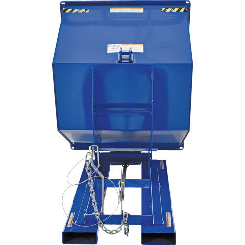 Self-Dumping Hopper, Steel, 1 cu.yd., Blue Infinity Industrial Services Inc.