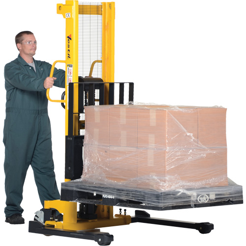 Manual Hydraulic Stacker, Hand Pump Operated, 2000 lbs. Capacity, 35" Max Lift Infinity Industrial Services Inc.