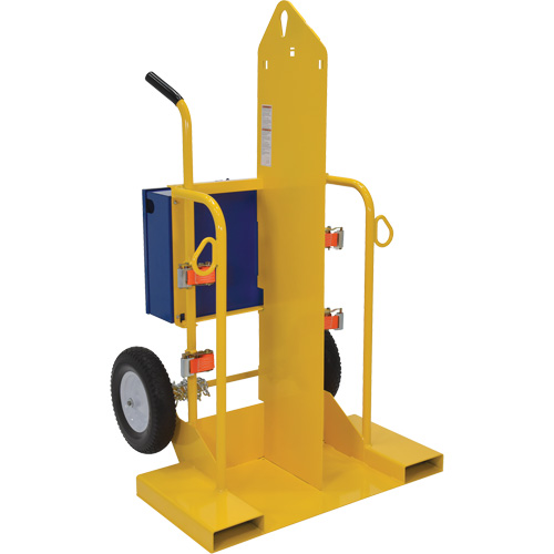 Welding Cylinder Torch Cart, Foam-Filled Wheels, 24" W x 19-1/2" L Base, 500 lbs. Infinity Industrial Services Inc.
