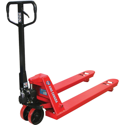Transpalette avec roues en polyur&eacute;thanne, Acier, 48" lo x 27" la, Capacit&eacute; 5500 lb Infinity Industrial Services Inc.