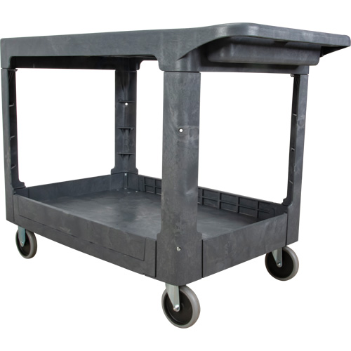 Flat-Shelf Utility Service Cart, 2 Tiers, 25-1/4" x 32-1/4" x 44", 550 lbs. Capacity Infinity Industrial Services Inc.