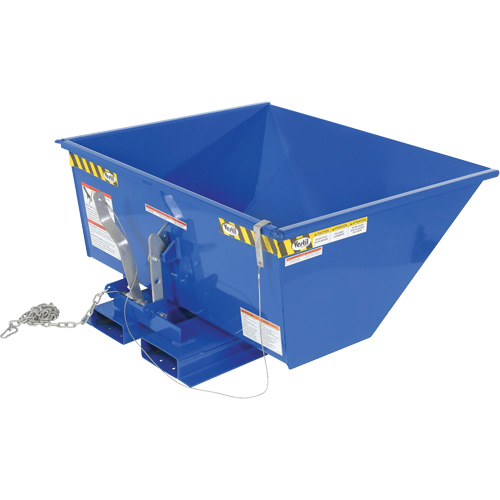 Low Profile D-Style Self Dumping Hopper, Steel, 1/2 cu.yd., Blue Infinity Industrial Services Inc.