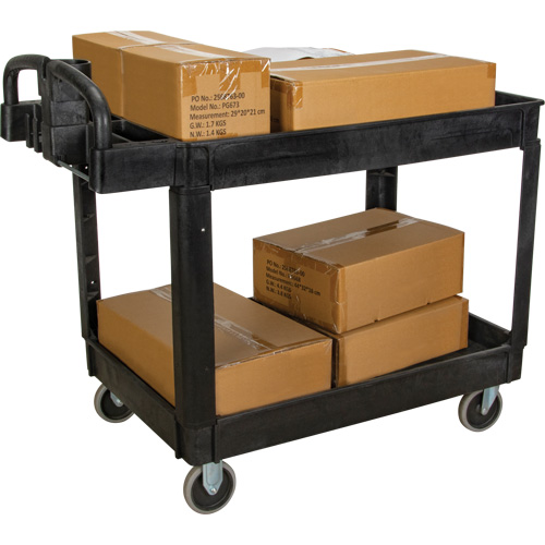 Utility Cart, 2 Tiers, 25-5/8" x 33-1/2" x 43-3/4", 550 lbs. Capacity Infinity Industrial Services Inc.