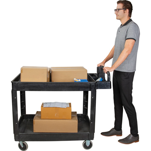 Utility Cart, 2 Tiers, 25-5/8" x 33-1/2" x 43-3/4", 550 lbs. Capacity Infinity Industrial Services Inc.