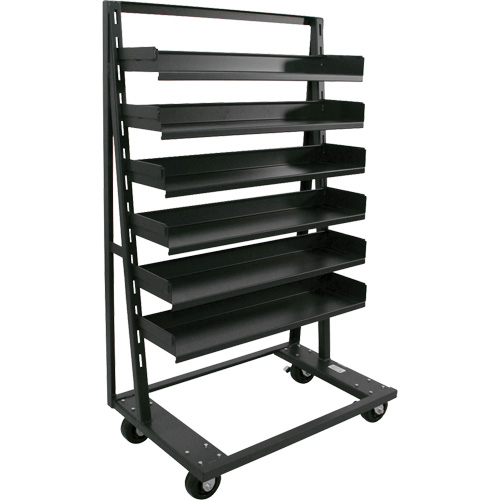 Chariot &agrave; cadre en A robuste &agrave; un c&ocirc;t&eacute; avec 6 plateaux, 38" x 25" x 63", Capacit&eacute; 2500 lb Infinity Industrial Services Inc.
