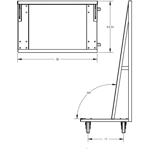 Chariot &agrave; cadre en A robuste &agrave; un c&ocirc;t&eacute; avec 6 plateaux, 38" x 25" x 63", Capacit&eacute; 2500 lb Infinity Industrial Services Inc.