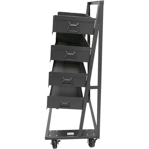 Single-Sided Heavy Duty A-Frame Cart with 4 Large Trays, 38" x 25" x 63", 2500 lbs. Capacity Infinity Industrial Services Inc.