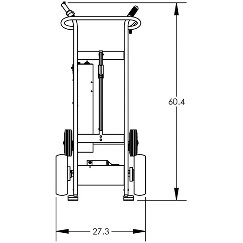 Powered Drum Hand Truck with Pneumatic Wheels Infinity Industrial Services Inc.