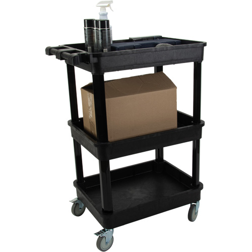Utility Cart with Deep Lip Shelf, 3 Tiers, 19" x 39-1/2" x 28-1/4", 330 lbs. Capacity Infinity Industrial Services Inc.