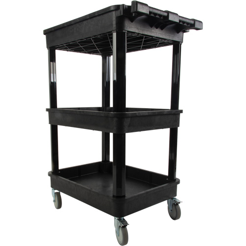 Utility Cart with Deep Lip Shelf, 3 Tiers, 19" x 39-1/2" x 28-1/4", 330 lbs. Capacity Infinity Industrial Services Inc.