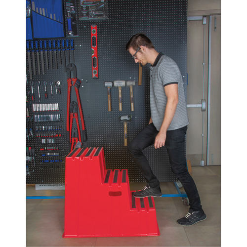 Industrial Step Stool, 3 Steps, 34-13/16" x 22-7/16" x 28-1/2" High Infinity Industrial Services Inc.