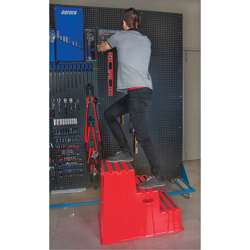 Industrial Step Stool, 3 Steps, 34-13/16" x 22-7/16" x 28-1/2" High Infinity Industrial Services Inc.