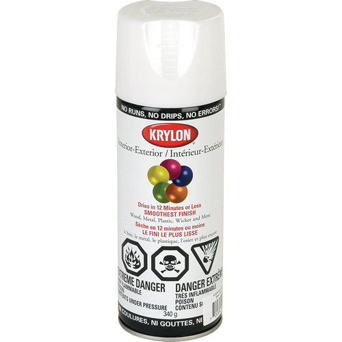 Laque industrielle Acryli-Quik, Blanc, Semi-brillant, 12 oz, Canette a&eacute;rosol Infinity Industrial Services Inc.