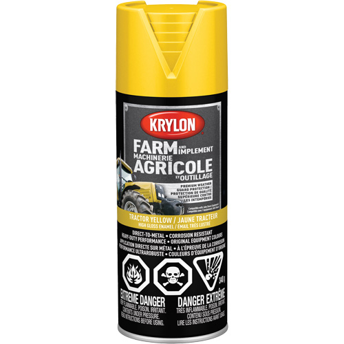 Peinture en a&eacute;rosol pour la ferme et l'&eacute;quipement, Jaune John Deere, Tr&egrave;s brillant, 12 oz, Canette a&eacute;rosol Infinity Industrial Services Inc.