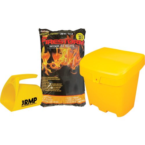 Firestorm Intense Ice Melter Kit with 56 Bags, Bag, 44 lbs. (20 kg), -32°C (-25°F) Melting Point Infinity Industrial Services Inc.