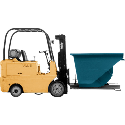 Self-Dumping Hopper, Steel, 3/4 cu.yd., Blue Infinity Industrial Services Inc.