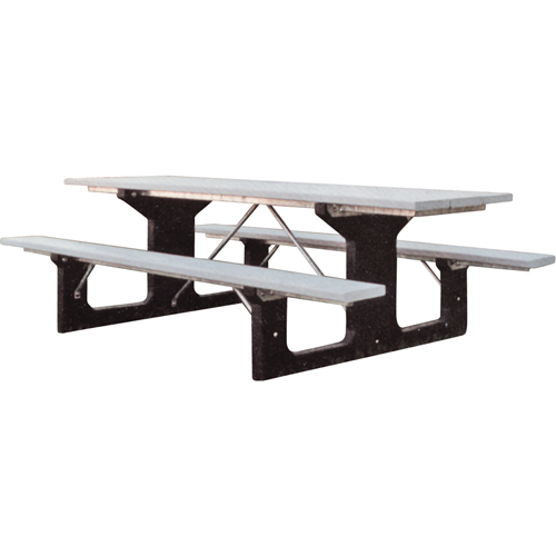 Recycled Plastic Picnic Tables, 6' L x 61-1/2" W, Grey Infinity Industrial Services Inc.