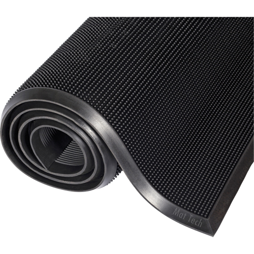 Mat-A-Dor Mat, Rubber, Scraper Type, Finger Tip Style Pattern, 2-2/3' x 3-1/4', Black Infinity Industrial Services Inc.